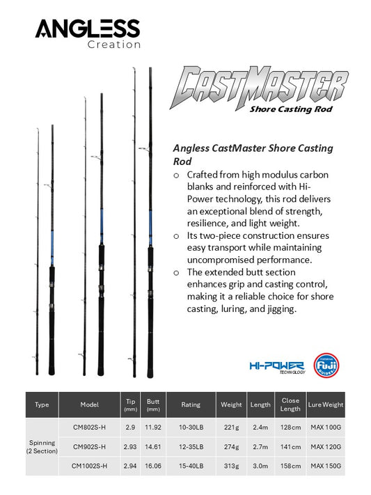 Angless Castmaster Shore casting rod