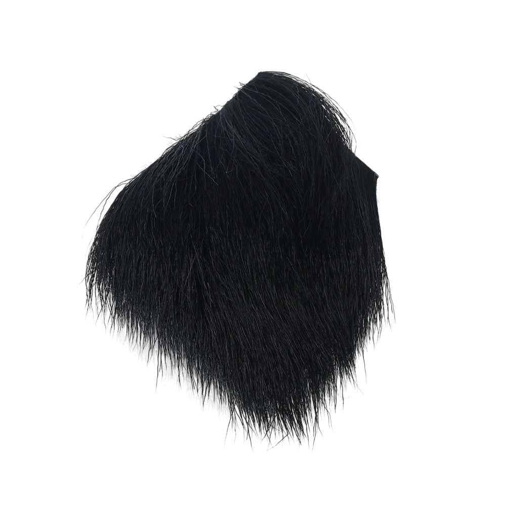 WBQ Tackle supplies black deer fur fly tying material for nymphs, streamers, and dry flies.
