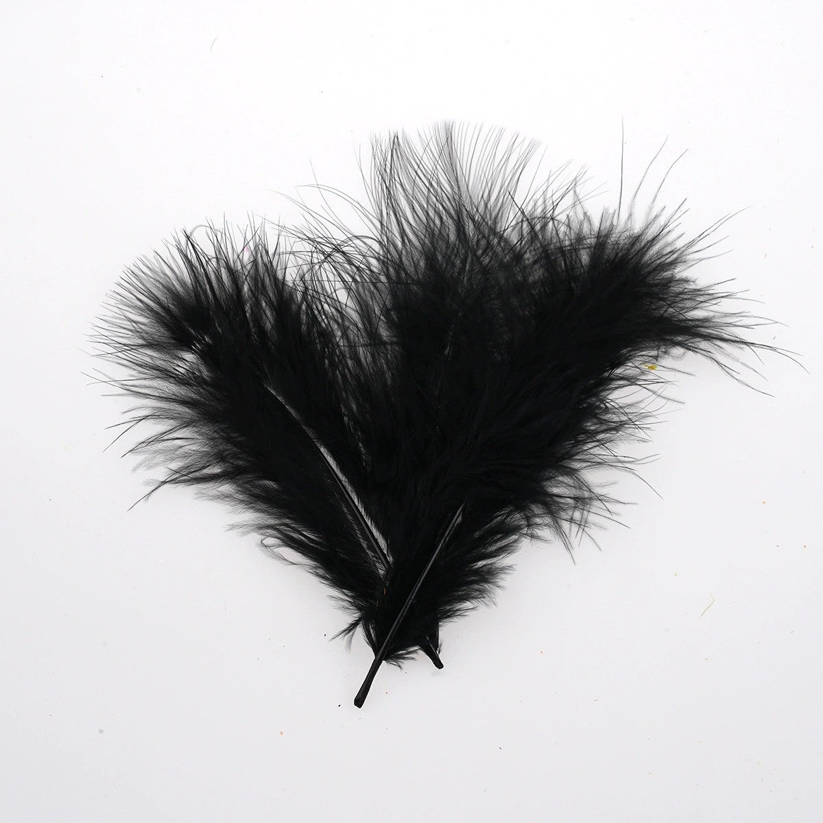 WBQ Tackle supplies black marabou feathers for fly tying