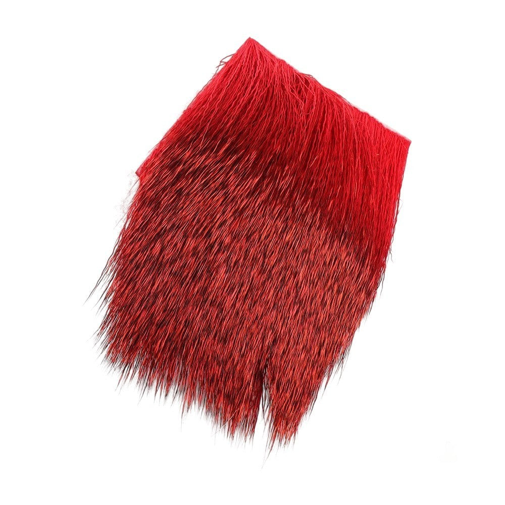 WBQ Tackle supplies red deer fur fly tying material, natural texture and buoyancy for nymphs, streamers, and dry flies.