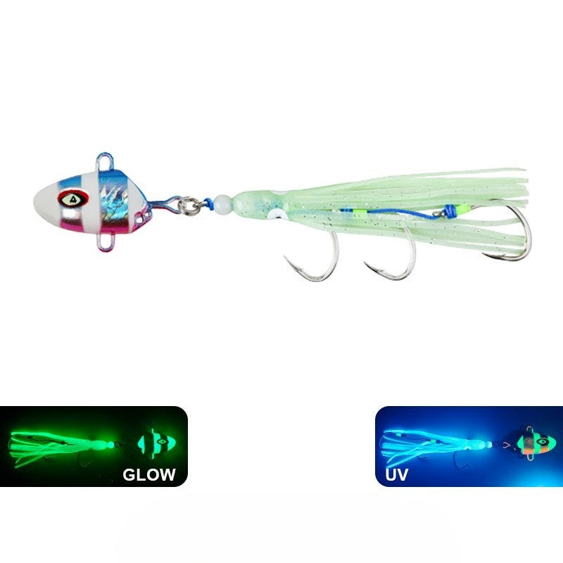 WBQ Tackle supplies Superse Tenya fishing lure with triple assist hook, glow-in-the-dark and UV reactive