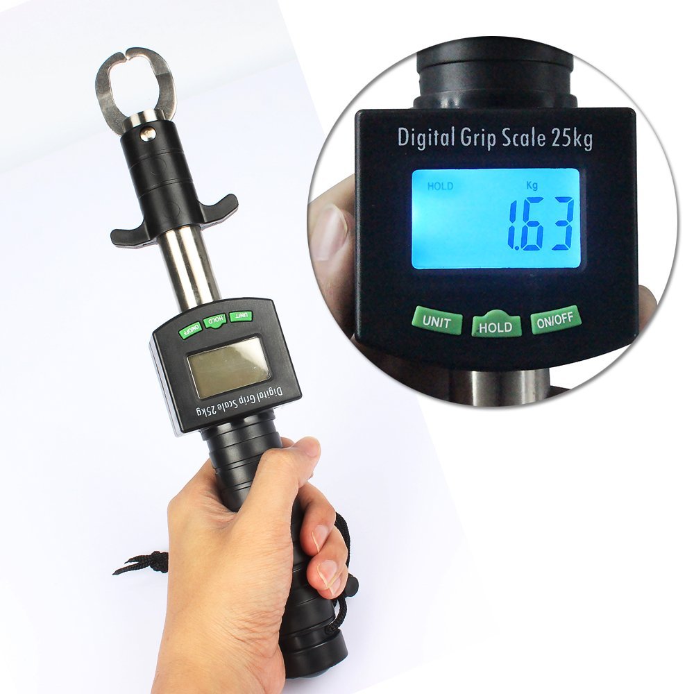 Fishing lip Grip with Digital scale and ruler