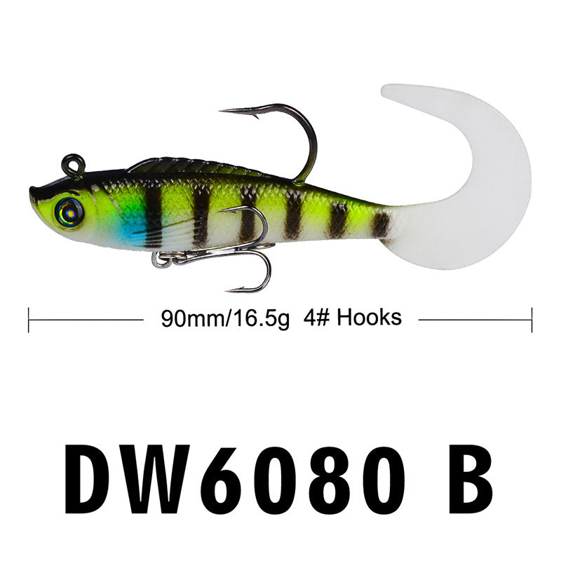 Rubber fish with lead fishing lure DW6080