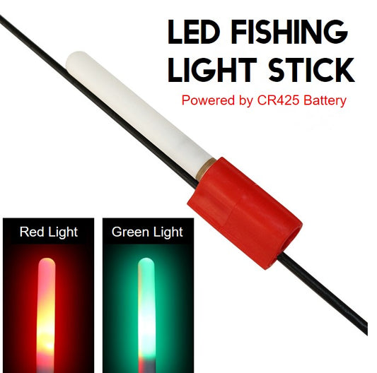 Fishing LED light stick with rod snap