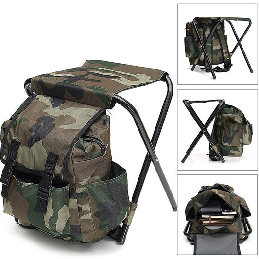 Outdoor Camouflage Folding Chair Backpack