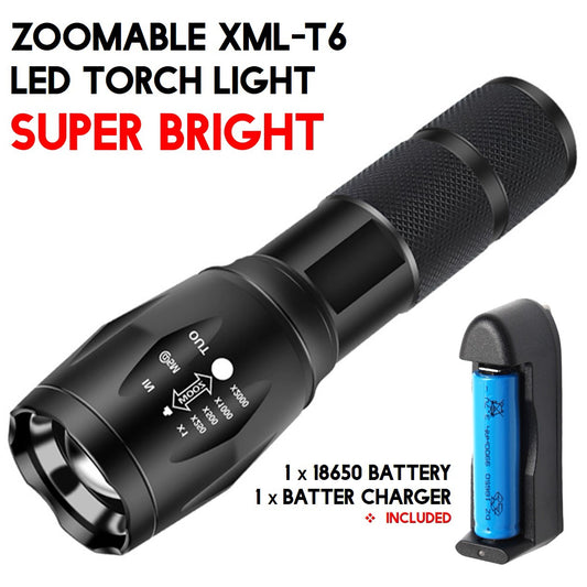 Zoomable T6 LED Torch light