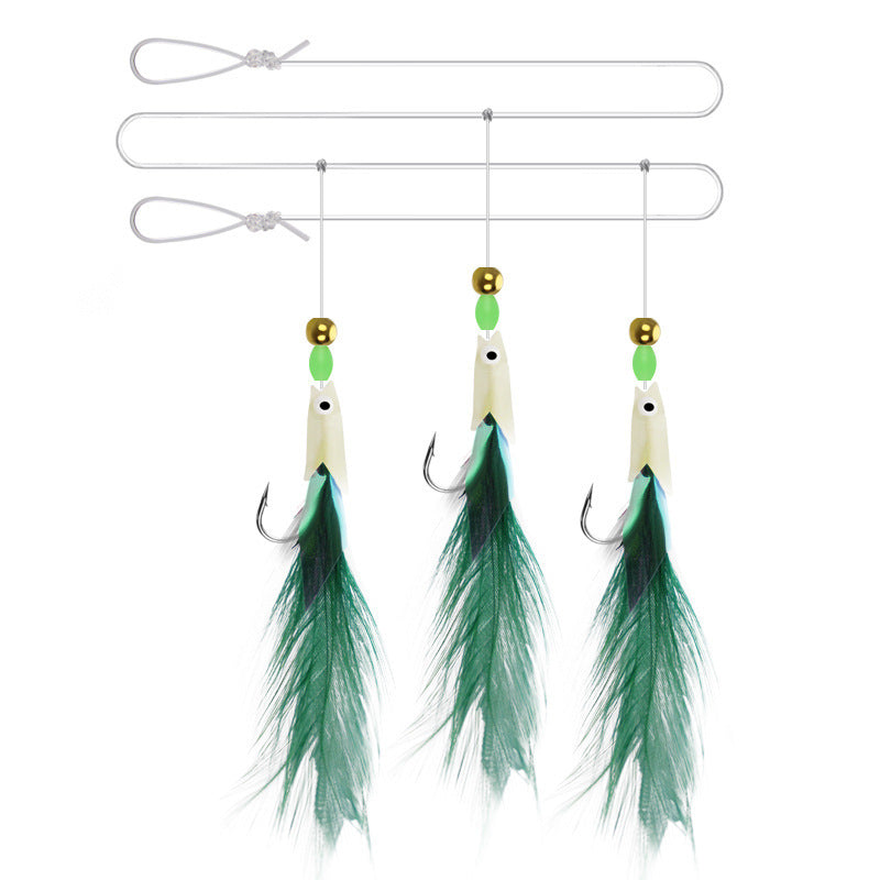 Triple hook Feather rig