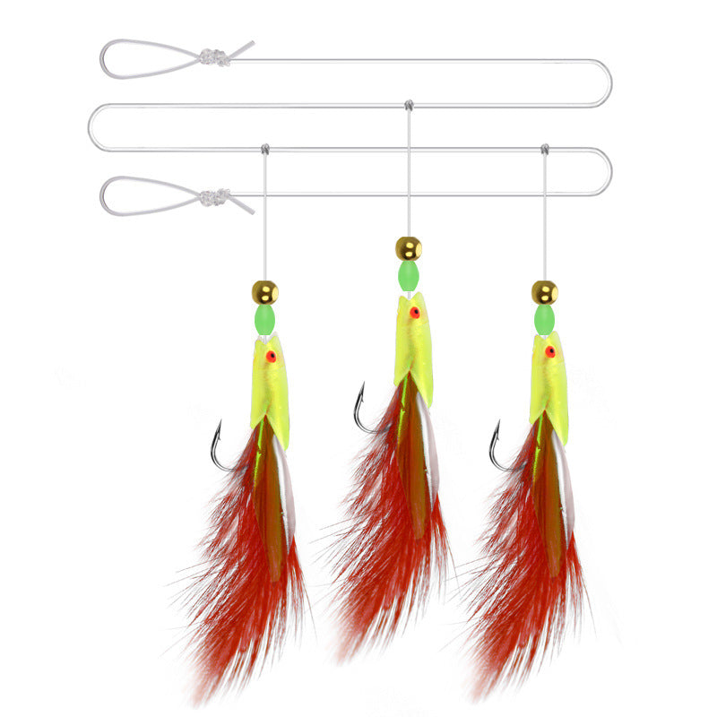 Triple hook Feather rig