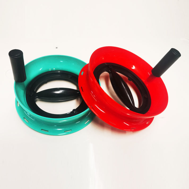 Plastic spool with handle