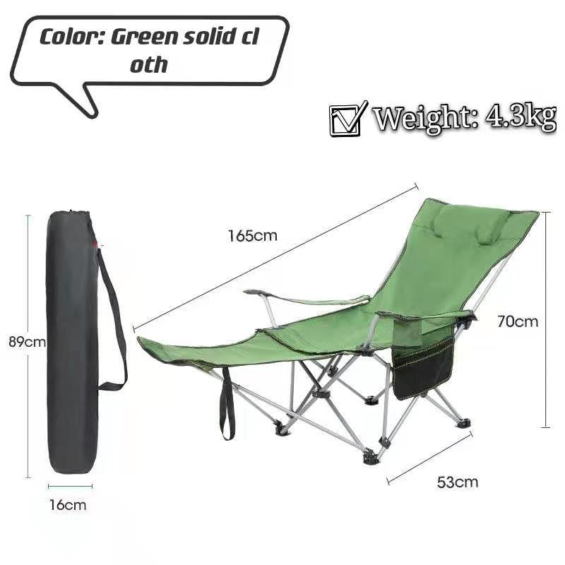 Outdoor folding chair with leg rest