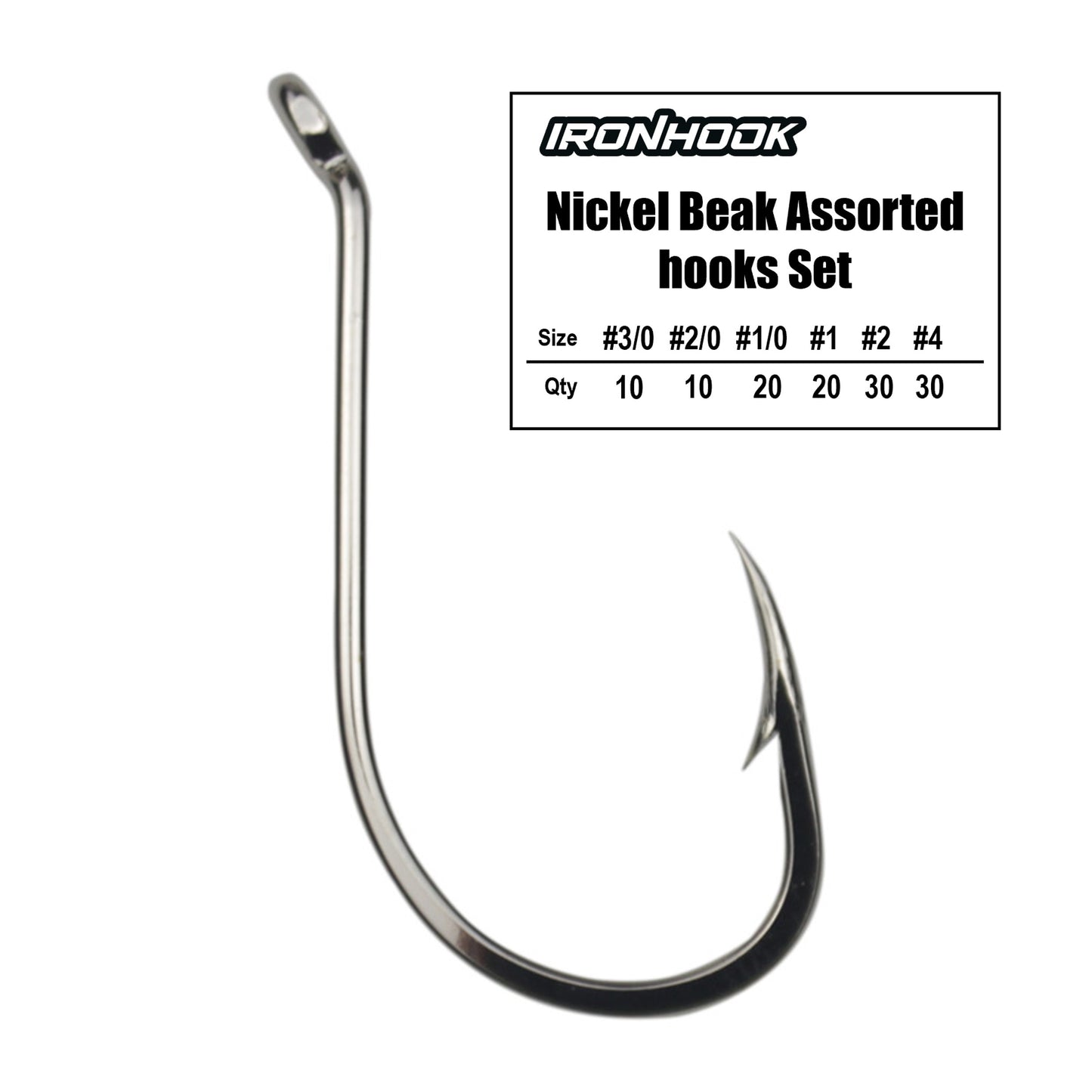 Ironhook Nickel Beak Assorted hooks Set HS01