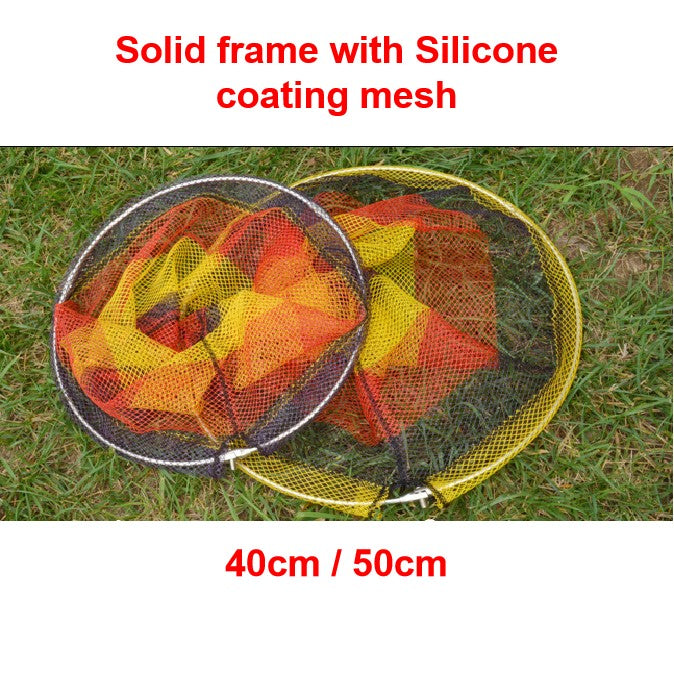 Solid frame stainless steel landing net