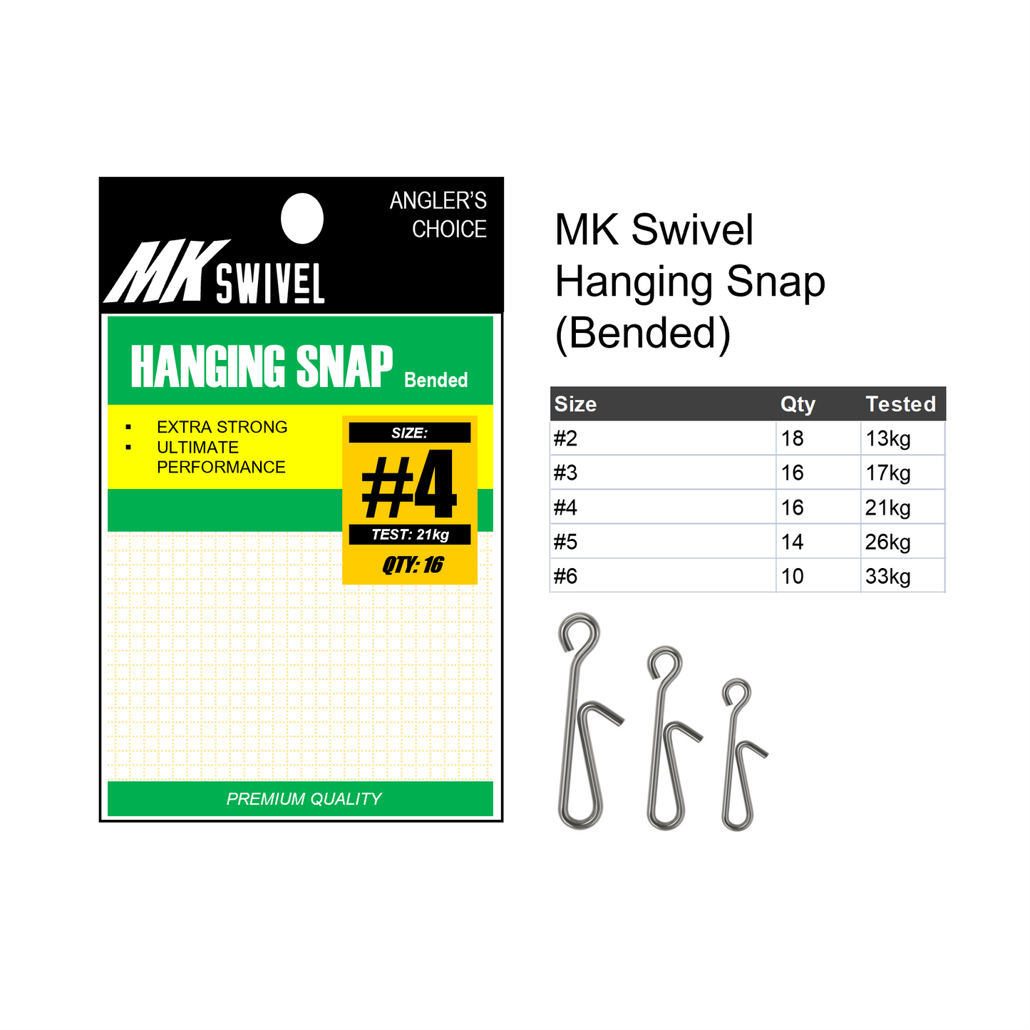 MK Swivel Hanging Snap (Bended) MK036