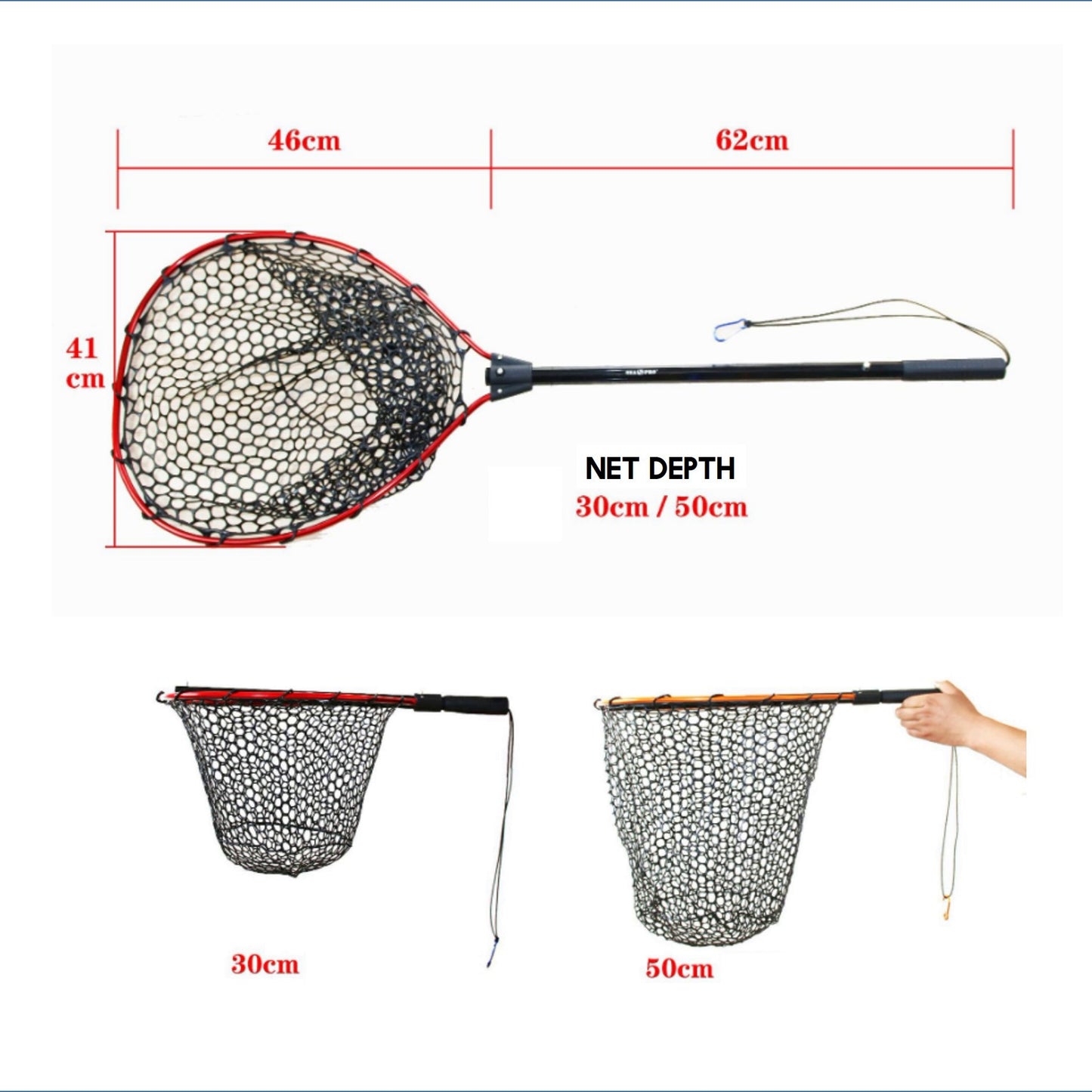 Silicone mesh landing net SP002