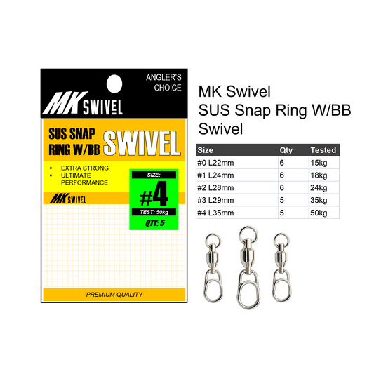 MK Swivel SUS Snap Ring W/BB Swivel MK031